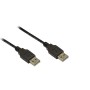 Alcasa USB 2.0, 0.5m cavo USB 0,5 m USB A Nero (2212-AA05S)