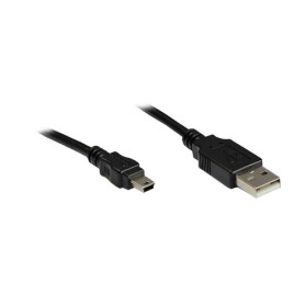 Alcasa 3310-AM03 cavo USB 0,3 m USB 2.0 USB A Mini-USB B Nero