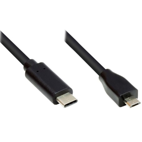 Alcasa GC-M0123 cavo USB 2 m USB 2.0 Micro-USB B USB C Nero