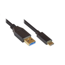 Alcasa GC-M0190 cavo USB 0,5 m USB 3.2 Gen 2 (3.1 Gen 2) USB A USB C Nero