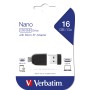 Verbatim Nano - Memoria USB da 16 GB con Adattatore Micro USB - Nero (49821)
