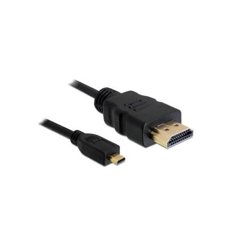 DeLOCK 4043619826643 cavo HDMI 2 m HDMI tipo A (Standard) HDMI tipo D (Micro) Nero