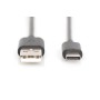 Digitus AK-300154-018-S cavo USB 1,8 m USB 2.0 2 x USB A USB C Nero
