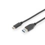 Digitus AK-300146-010-S cavo USB 1 m USB 2.0 USB C USB A Nero