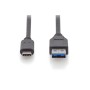 Digitus AK-300146-010-S cavo USB 1 m USB 2.0 USB C USB A Nero