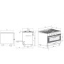 Cucina a gas Oranier FZE 1499 24 , EEK: A, ugelli propano inclusi, gas naturale, 90 cm, attacco WOK, acciaio inossidabile