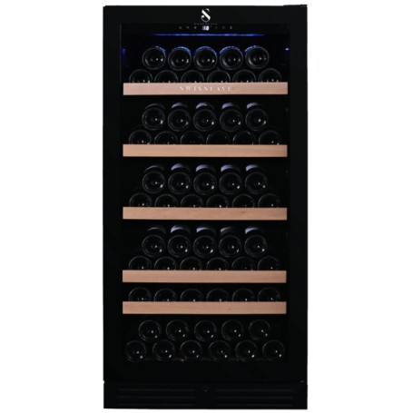 Swisscave WL355F , frigorifero per vino a 1 zona, 120 cm, 111 bottiglie, nero