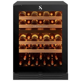 Swisscave WLU-160DF , frigorifero per vino sottobanco a 2 zone, 60 cm, 40 bottiglie, nero