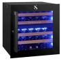 Swisscave WLI-90DF , frigorifero per vino da incasso a 2 zone, 60 cm, 26 bottiglie, nero