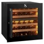 Swisscave WLI-90DF , frigorifero per vino da incasso a 2 zone, 60 cm, 26 bottiglie, nero
