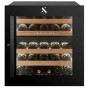 Swisscave WLI-90DF , frigorifero per vino da incasso a 2 zone, 60 cm, 26 bottiglie, nero