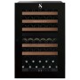 Swisscave WLI-160DF , frigorifero per vino da incasso a 2 zone, 88 cm, 40 bottiglie, nero