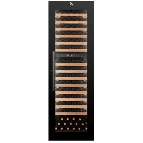 Swisscave WLI-460DF-MIX , frigorifero per vino da incasso a 2 zone, 178 cm, 94 bottiglie, nero