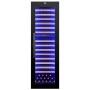 Swisscave WLI-460DF-MIX , frigorifero per vino da incasso a 2 zone, 178 cm, 94 bottiglie, nero