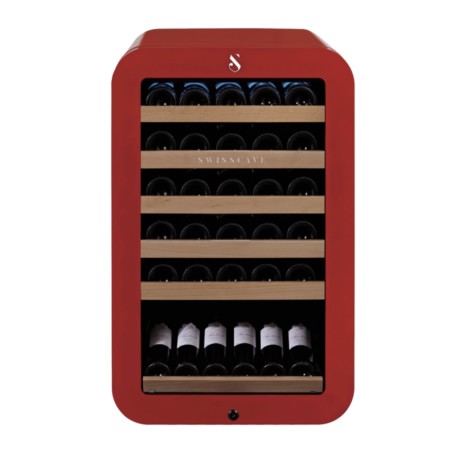 Swisscave WL120F-RED , frigorifero per vino a 1 zona, 83 cm, 35 bottiglie, rosso