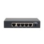 Hamlet Switch di rete a 5 porte sistema automatico per riconoscimento velocità 10/100 Mbps in metallo (HN05S)