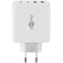 USB-C Multiport-Schnellladegert, PD, GaN, 68 Watt (wei, 2x USB-C, 2x USB-A, Power Delivery, QuickCharge) (64818)