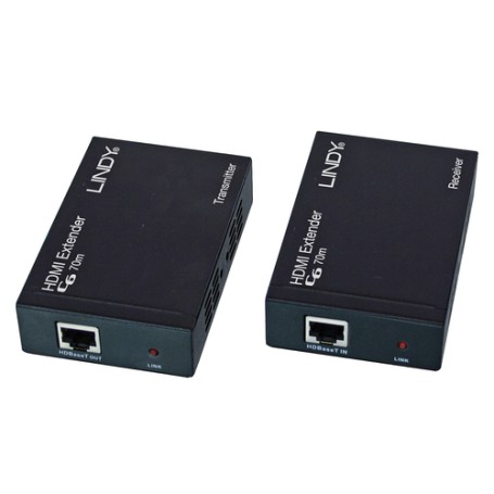 Lindy 38139 moltiplicatore AV Trasmettitore e ricevitore AV Nero