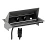 Bachmann 900.406 presa energia Type F + 2 x USB A Grigio, Metallico