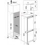 Bauknecht KGIS 16S2 - Combinazione frigo-congelatore da incasso, cerniera scorrevole, nicchia 158 cm