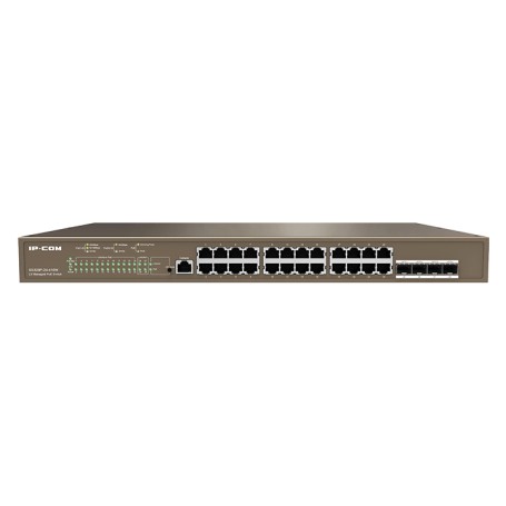 SWITCH IP-COM G5328P-24-410W 24P GIGABIT PoE+4P SFP, L3 MANAGED, Max PoE output power:370W max PoE output x Porta:30W
