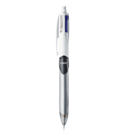 BIC 4Colours Nero, Blu, Verde, Rosso Penna a sfera retrattile a clip 12 pz (942104)
