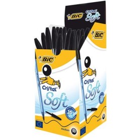 BIC Cristal Soft Nero Penna a sfera Medio 50 pz (951433)