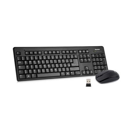 Hamlet Wireless Desktop kit mouse, tastiera italiana wireless 2.4 GHz con nano ricevitore (XKKITAMICEW)