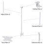 STAFFA A SOFFITTO 200X200 SILVER (MB4757)