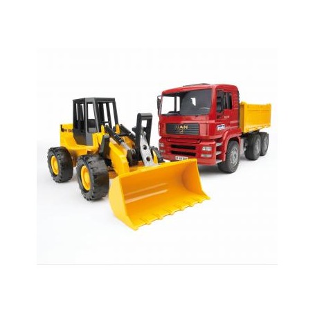 BRUDER Construction truck with articulated road loader (2752) (02752)