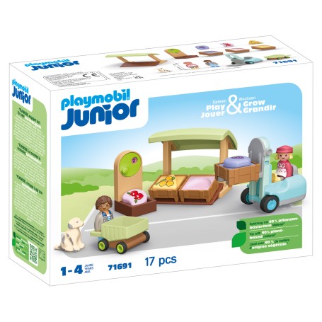 71691 Junior: Bio-Marktstand & Gabelstapler