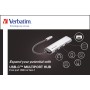 Verbatim Hub Multiporta USB-C Quattro porte USB 3.2 Gen 1 (49147)