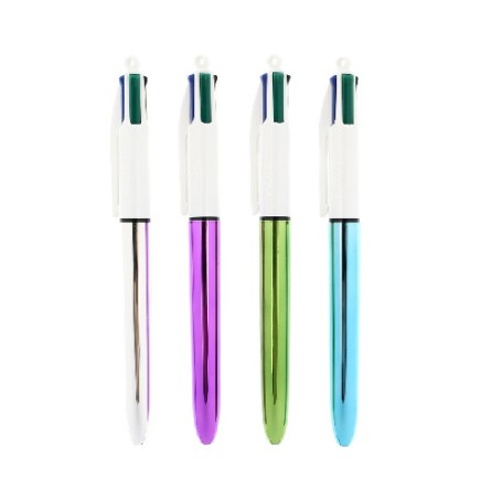 BIC 4-COLOURS SHINE Nero, Blu, Verde, Rosso 12 pz (919380)