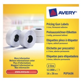 Avery PLP1626 etichetta autoadesiva Etichetta con prezzo Permanente Bianco 12000 pz (PLP1626)