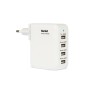 Hamlet Travel Charger Alimentatore USB da parete 4 porte con adattatori per 150 paesi (XPWC420TRAV)