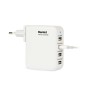 Hamlet Travel Charger Alimentatore USB da parete 4 porte con adattatori per 150 paesi (XPWC420TRAV)