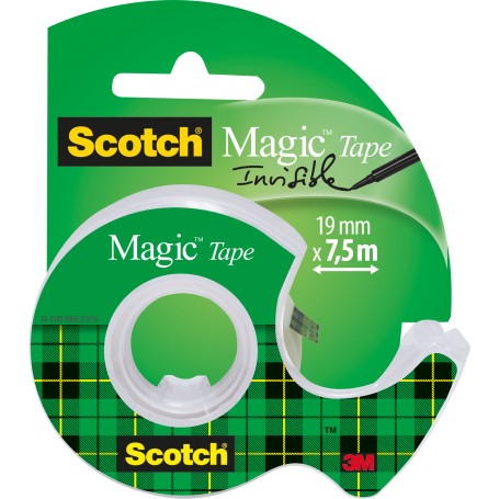 Scotch Nastro adesivo Magic 19 mm x 7.5 m con chiocciola (98493)