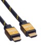 ROLINE 11.04.5502 cavo HDMI 2 m HDMI tipo A (Standard) Nero, Oro (RO11.04.5502)