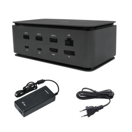 i-tec Metal USB4 Docking station Dual 4K HDMI DP with Power Delivery 80 W + Universal Charger 112 W (USB4DUALDOCK100W)