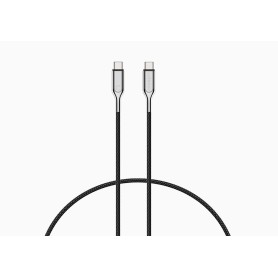 Cygnett USB-C - USB-C cavo USB 1 m USB 2.0 USB C Nero, Acciaio inossidabile (CY2677PCTYC)