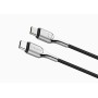 Cygnett USB-C - USB-C cavo USB 1 m USB 2.0 USB C Nero, Acciaio inossidabile (CY2677PCTYC)