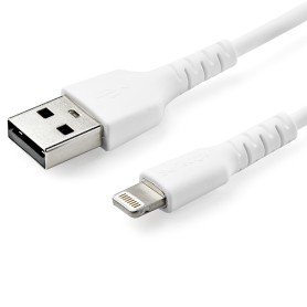 StarTech.com Cavo da USB-A a Lightening da 2m di colore bianco - Robusto e resistente cavo di alimentazione/sincorn (RUSBLTMM2M)