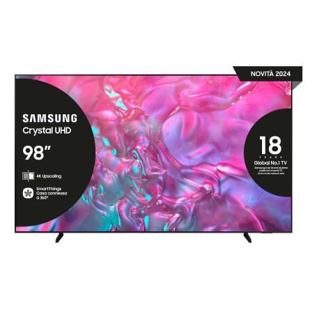 Samsung TV Crystal UHD 4K 98” UE98DU9070UXZT Smart TV Wi-Fi Graphite Black 2024, Processore Crystal 4K, 4K Upscaling, Slim Loo