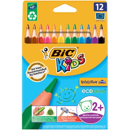 BIC Kids Evolution Triangle pastello colorato Multicolore 12 pz (829735)