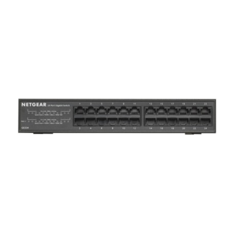 Netgear GS324 Non gestito Gigabit Ethernet (10/100/1000) Nero (GS324-200EUS)