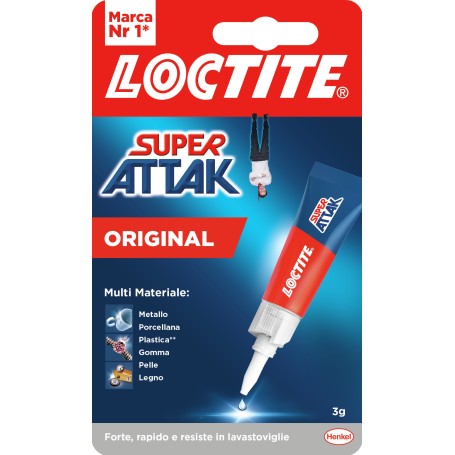 Loctite Supper Attak, Original Liquido Adesivo per contatto 3 g (2048080)