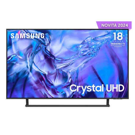Samsung TV Crystal UHD 4K 43” UE43DU8570UXZT Smart TV Wi-Fi Titan Gray 2024, Processore Crystal 4K, 4K Upscaling, AirSlim Desi