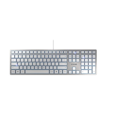 CHERRY KC 6000 Slim tastiera USB Inglese US Argento, Bianco (JK-1600EU-1)