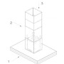 Cappa a isola Novy Proline 7241 , acciaio inox, 100 cm