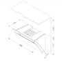 Cappa aspirante Novy Vision Headroom 7836 , ricircolo, nera con vetro nero, 90 cm